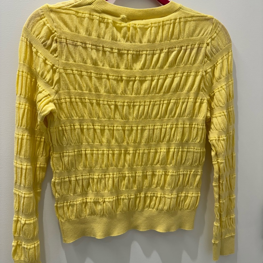 Mango Yellow Ruched Sweater - Picture 3 of 3